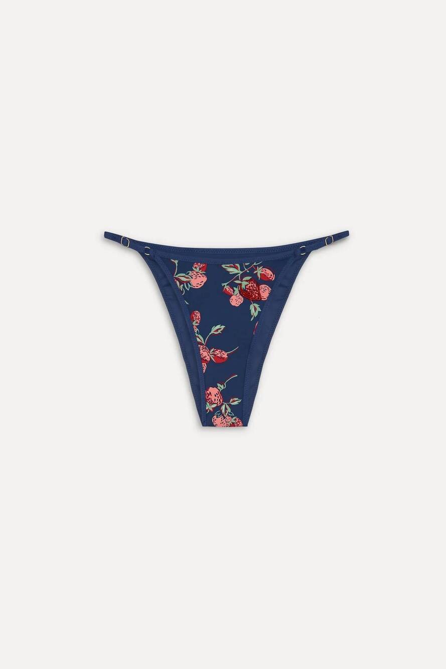 NEW FRANKIES BIKINIS women's luna beaded bottom in strawberry patch